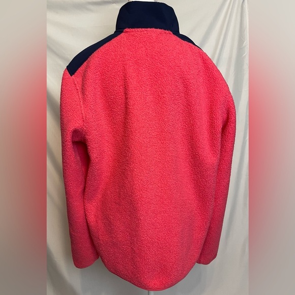 Under Armour Golf Mens Sweater Fleece Pile Pullover Pink Navy Blue - Picture 5 of 7